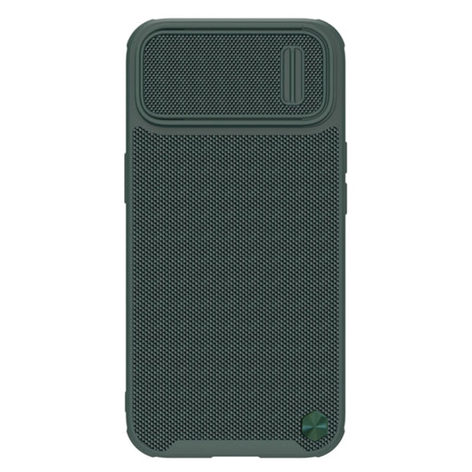 For iPhone 14 NILLKIN Texture MagSafe Camshield PC + TPU Phone Case(Green) - iPhone 14 Cases by NILLKIN | Online Shopping South Africa | PMC Jewellery