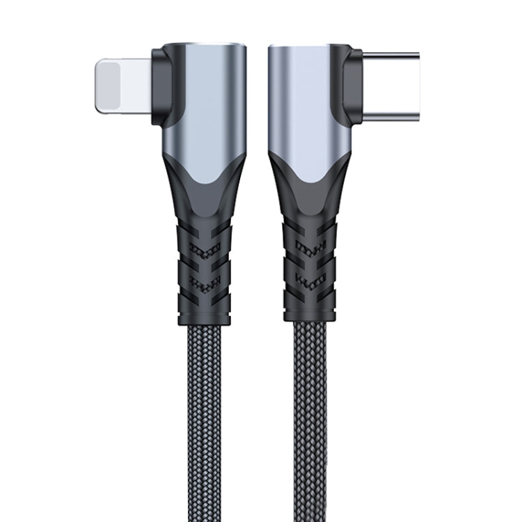 ADC-009 20W USB-C/Type-C to 8 Pin Double Elbow Data Cable, Length:0.4m - 2 in 1 Cable by PMC TechLife | Online Shopping South Africa | PMC TechLife