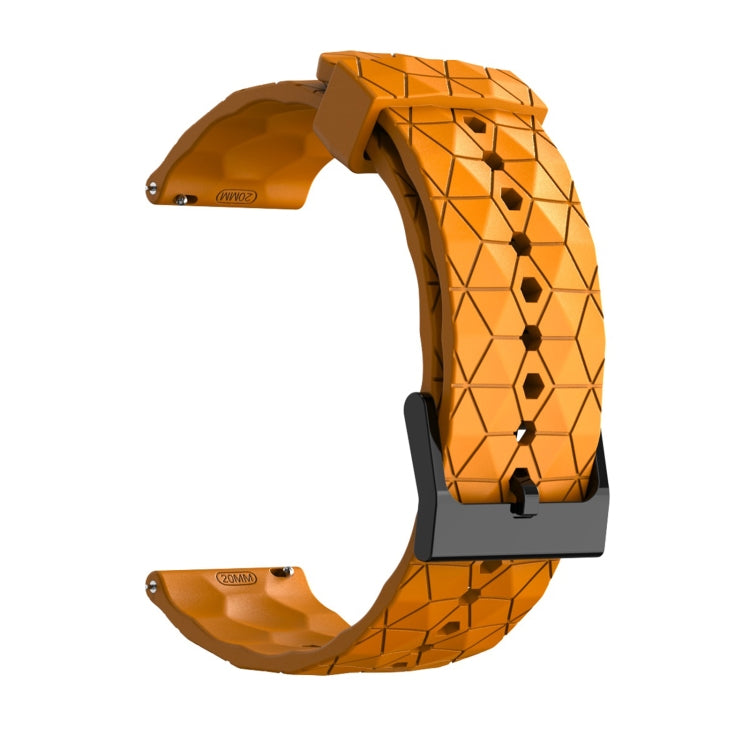 22mm Football Texture Silicone Watch Band(Amber Yellow) - free shipping - PMC TechLife - Order now!