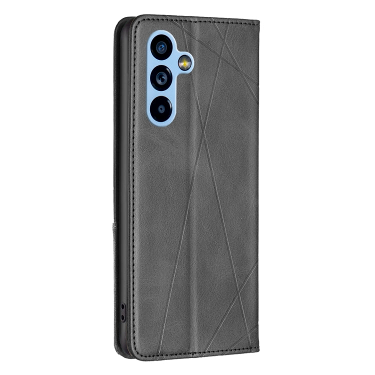 For Samsung Galaxy A54 5G Prismatic Invisible Magnetic Leather Phone Case(Black) - Galaxy Phone Cases by PMC TechLife | Online Shopping South Africa | PMC TechLife | Buy Now Pay Later Mobicred