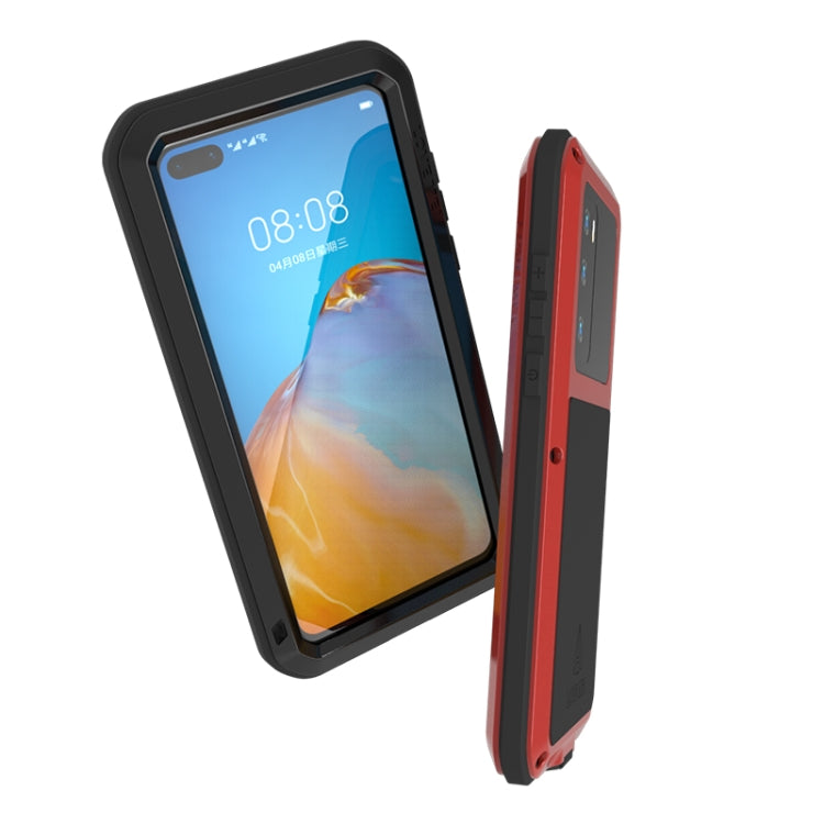 For Huawei P40 LOVE MEI Metal Shockproof Waterproof Dustproof Protective Case(Black) - free shipping - PMC TechLife - Order now!