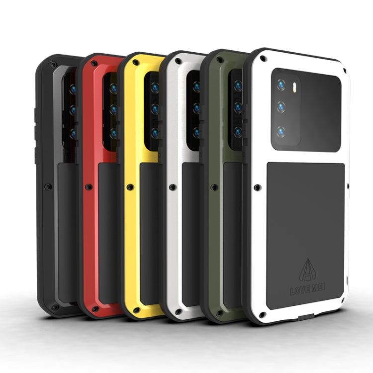 For Huawei P40 LOVE MEI Metal Shockproof Waterproof Dustproof Protective Case(Black) - free shipping - PMC TechLife - Order now!