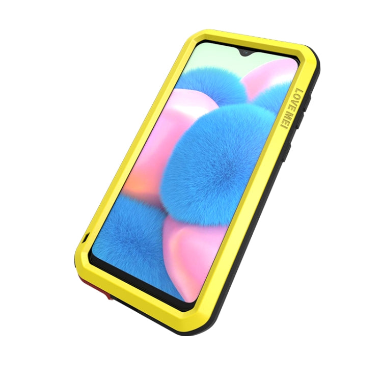For Galaxy A30s LOVE MEI Metal Shockproof Water-resistant Dustproof Protective Case(Yellow) - free shipping - PMC TechLife - Order now!