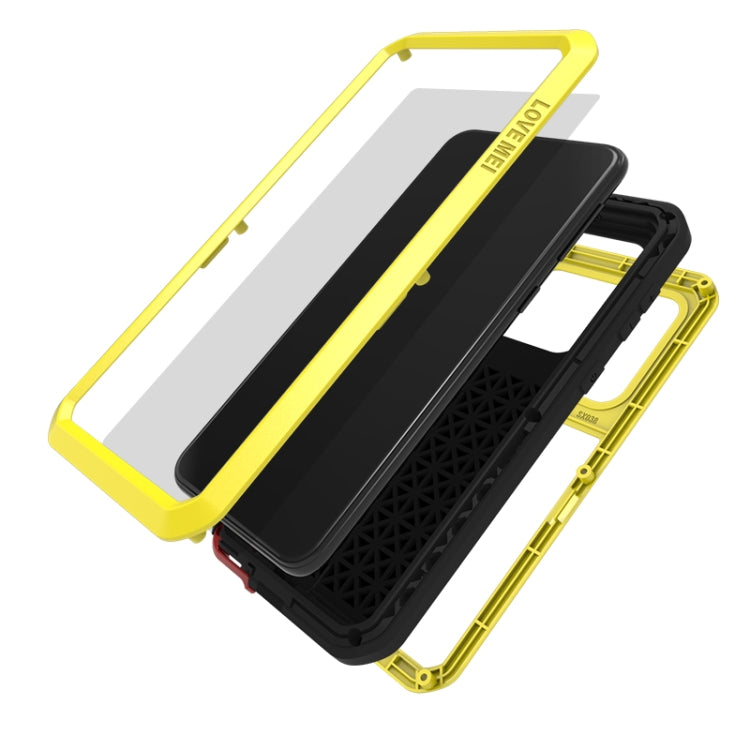 For Galaxy A30s LOVE MEI Metal Shockproof Water-resistant Dustproof Protective Case(Yellow) - free shipping - PMC TechLife - Order now!