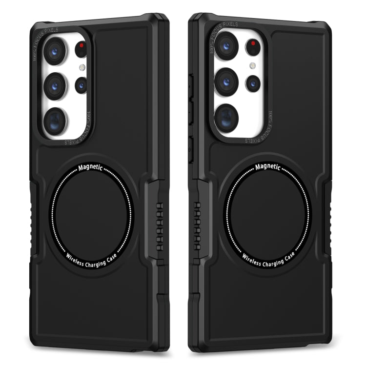 For Samsung Galaxy S23 Ultra 5G MagSafe Shockproof Armor Phone Case(Black) - Galaxy S23 Ultra 5G Cases by PMC TechLife | Online Shopping South Africa | PMC TechLife