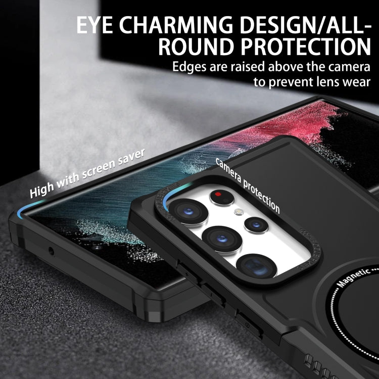 For Samsung Galaxy S23 Ultra 5G MagSafe Shockproof Armor Phone Case(Black) - Galaxy S23 Ultra 5G Cases by PMC TechLife | Online Shopping South Africa | PMC TechLife