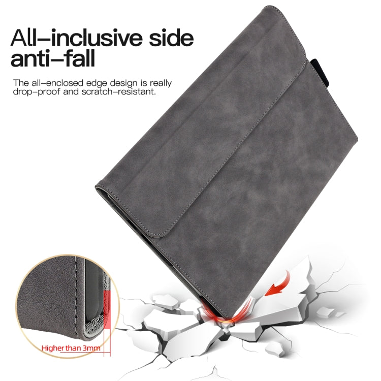 For Microsoft Surface Pro 9 / Surface Pro 10 Sheepskin All-Inclusive Shockproof Protective Case with Power Bag(Grey) - Others by PMC Jewellery | Online Shopping South Africa | PMC Jewellery | Buy Now Pay Later Mobicred