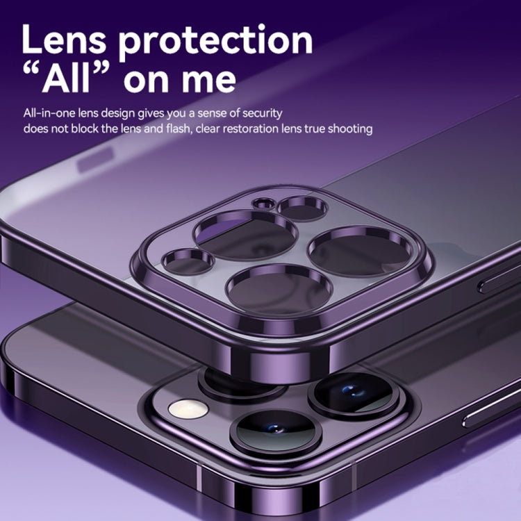 For iPhone 14 SULADA Electroplating Frosted All-inclusive TPU Phone Case(Purple) - iPhone 14 Cases by SULADA | Online Shopping South Africa | PMC TechLife