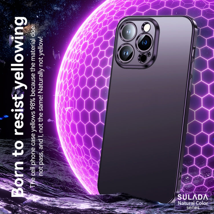 For iPhone 14 Pro SULADA Electroplating Frosted All-inclusive TPU Phone Case(Sierra Blue) - free shipping - PMC TechLife - Order now!
