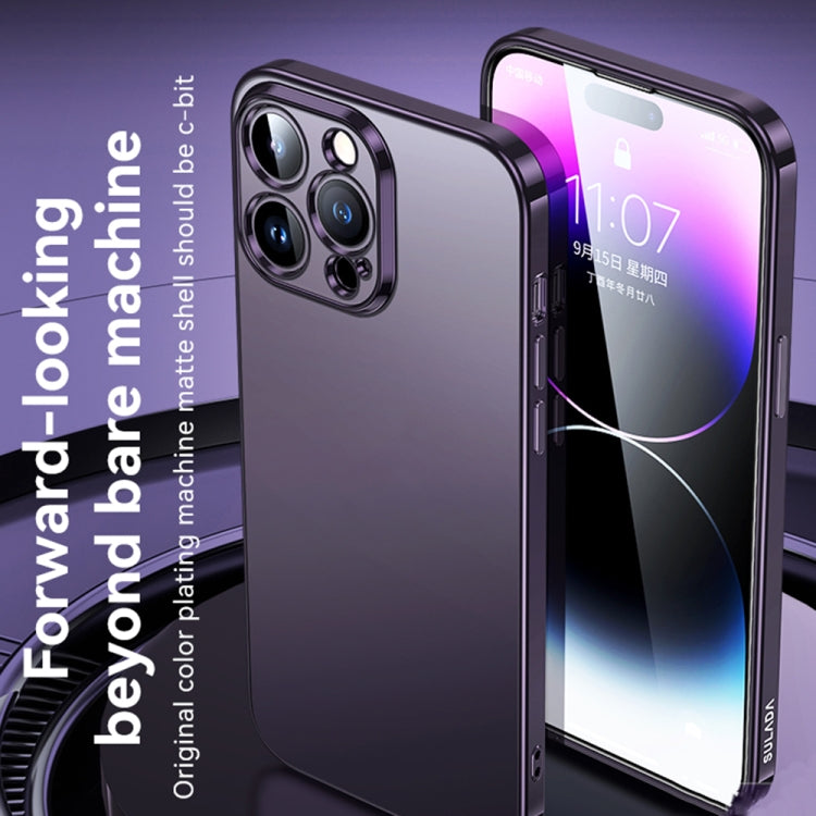 For iPhone 14 Pro Max SULADA Electroplating Frosted All-inclusive TPU Phone Case(Sierra Blue) - iPhone 14 Pro Max Cases by SULADA | Online Shopping South Africa | PMC TechLife | Buy Now Pay Later Mobicred