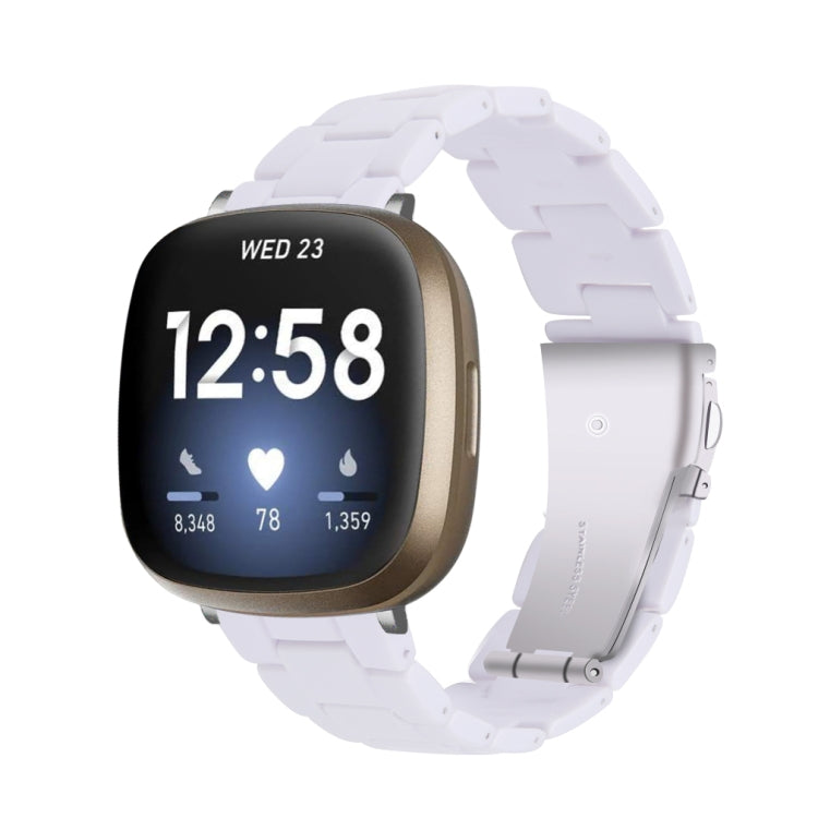 For Fitbit Versa 4 / Sense 2 Universal Resin Watch Band(White) - free shipping - PMC TechLife - Order now!
