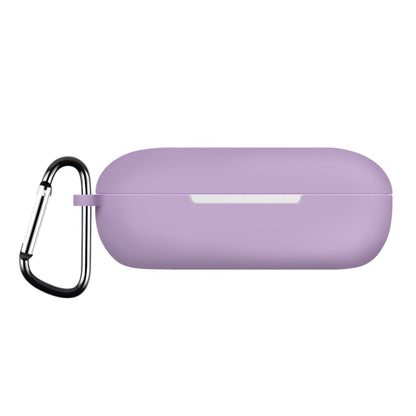 For Huawei FreeBuds SE Pure Color Bluetooth Earphone Silicone Case with Hook(Purple) - Huawei Earphone Case by PMC Jewellery | Online Shopping South Africa | PMC Jewellery