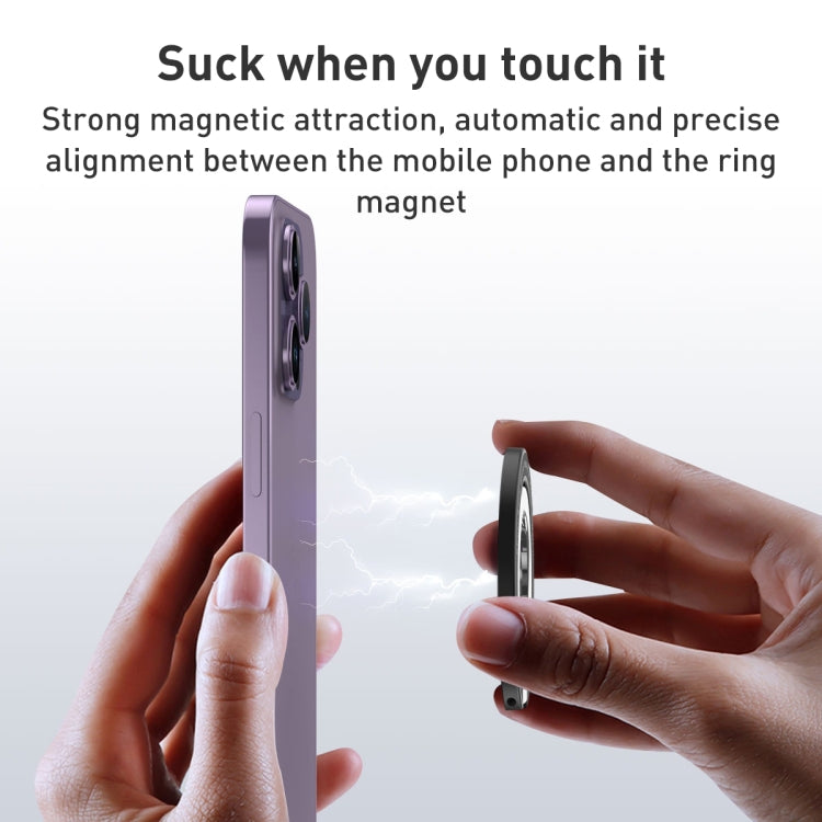 Car Magnetic Dual Axis Ring Phone Holder(Frosted Black) - Ring Holder by PMC TechLife | Online Shopping South Africa | PMC TechLife