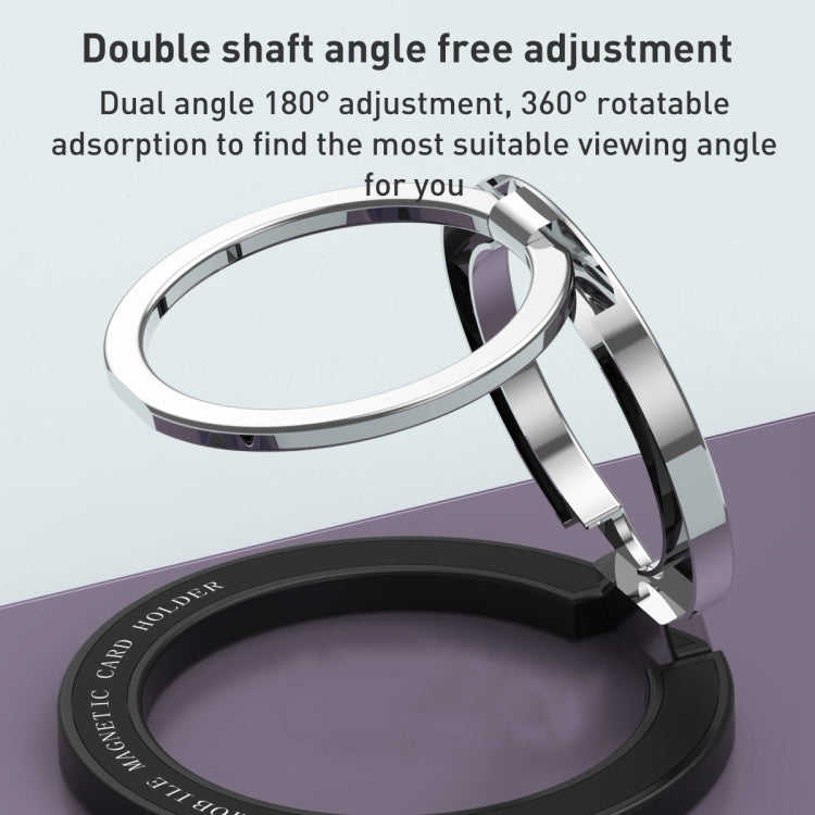 Car Magnetic Dual Axis Ring Phone Holder(Frosted Purple) - Ring Holder by PMC TechLife | Online Shopping South Africa | PMC TechLife