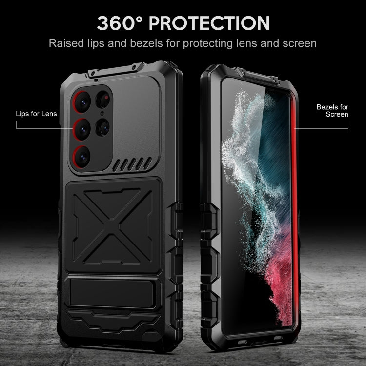 For Samsung Galaxy S23 Ultra 5G R-JUST Life Waterproof Dustproof Shockproof Phone Case(Black) - Galaxy S23 Ultra 5G Cases by R-JUST | Online Shopping South Africa | PMC Jewellery | Buy Now Pay Later Mobicred