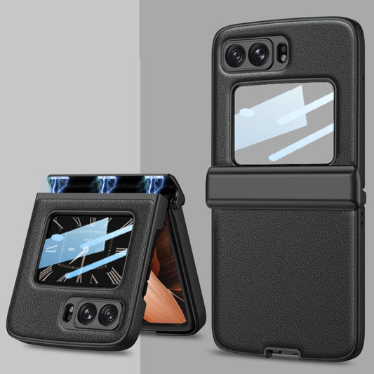 For Motorola Razr 2022 GKK Magnetic Folding Shockproof Leather Phone Case(Black) - Motorola Cases by GKK | Online Shopping South Africa | PMC Jewellery