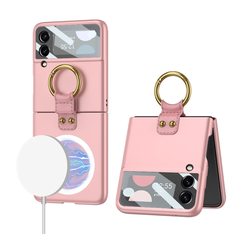 For Samsung Galaxy Z Flip3 5G GKK MagSafe Ultrathin Integrated Shockproof Phone Case with Ring Holder(Pink) - Galaxy Phone Cases by GKK | Online Shopping South Africa | PMC Jewellery