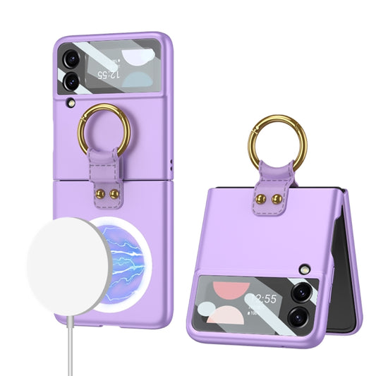 For Samsung Galaxy Z Flip3 5G GKK MagSafe Ultrathin Integrated Shockproof Phone Case with Ring Holder(Purple) - Galaxy Phone Cases by GKK | Online Shopping South Africa | PMC Jewellery | Buy Now Pay Later Mobicred