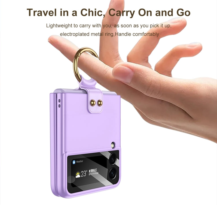 For Samsung Galaxy Z Flip4 GKK MagSafe Ultrathin Integrated Shockproof Phone Case with Ring Holder(Purple) - Galaxy Z Flip4 5G Cases by GKK | Online Shopping South Africa | PMC Jewellery