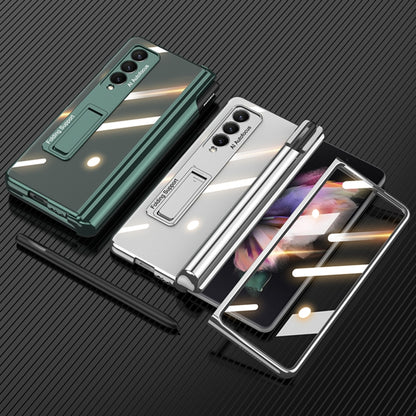 For Samsung Galaxy Z Fold3 5G GKK Magnetic Fold Hinge Shockproof Phone Case with Pen Slots(Silver) - Galaxy Phone Cases by GKK | Online Shopping South Africa | PMC Jewellery