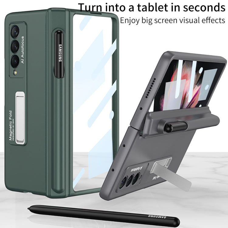 For Samsung Galaxy Z Fold3 5G GKK Full Coverage Magnetic Fold Hinge Shockproof Phone Case with Pen Slots(Black) - free shipping - PMC TechLife - Order now!