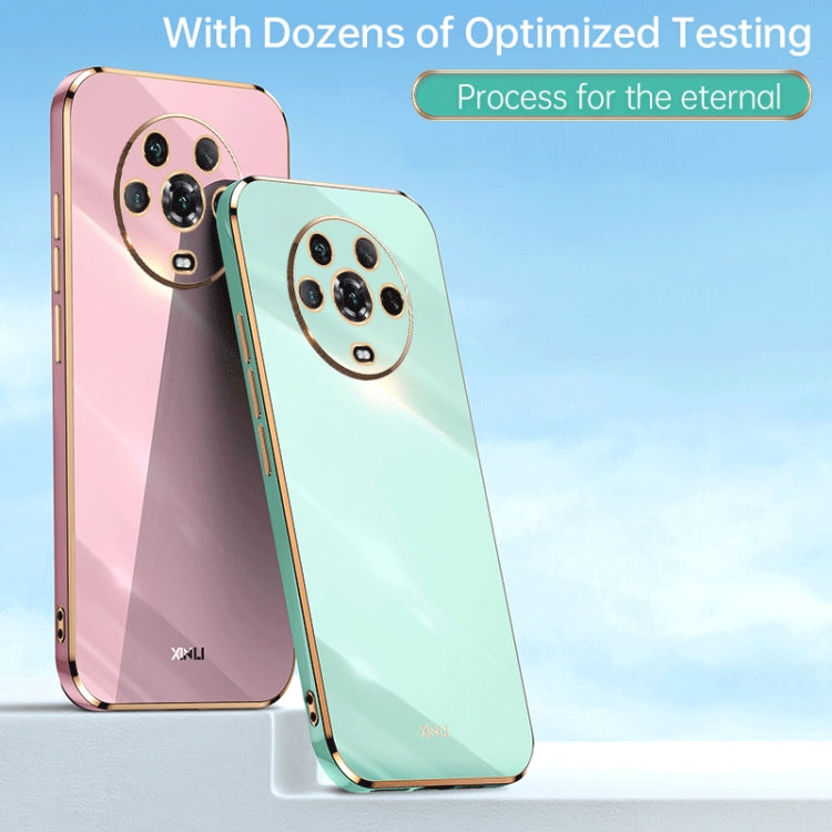 For Honor 70 XINLI Straight Edge 6D Electroplate TPU Phone Case(Cherry Purple) - Honor Cases by XINLI | Online Shopping South Africa | PMC TechLife | Buy Now Pay Later Mobicred