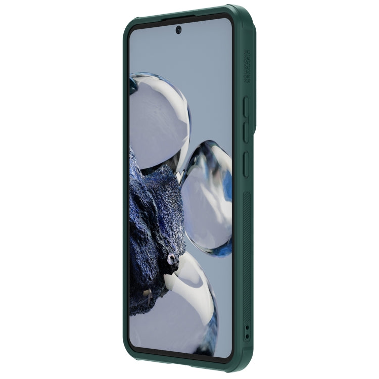 For Xiaomi 12T Pro NILLKIN 3D Textured Camshield PC + TPU Phone Case(Green) - Xiaomi Cases by NILLKIN | Online Shopping South Africa | PMC Jewellery