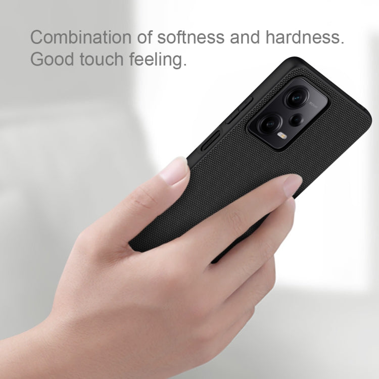 For Xiaomi Redmi Note 12 Pro 5G China NILLKIN Shockproof TPU + PC Textured Phone Case(Black) - Note 12 Pro Cases by NILLKIN | Online Shopping South Africa | PMC Jewellery