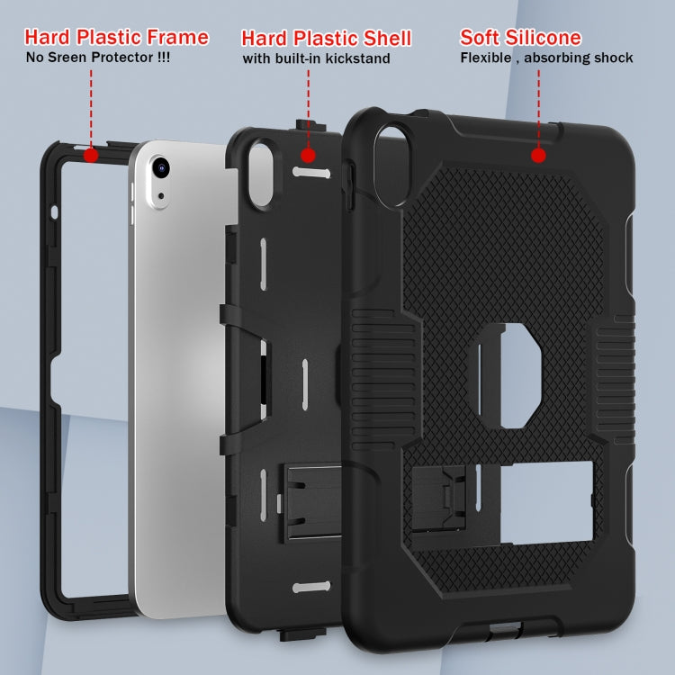 For iPad 2025 / 2022 Contrast Color Robot Silicone + PC Tablet Cas(Black) - iPad 2025 / 2022 Cases by PMC TechLife | Online Shopping South Africa | PMC TechLife | Buy Now Pay Later Mobicred