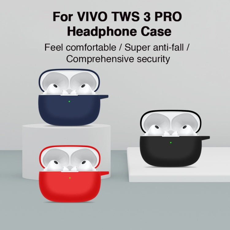 For vivo TWS 3 Pro Silicone Earphone Protective Case(Dark Blue) - Other Earphone Case by PMC TechLife | Online Shopping South Africa | PMC TechLife