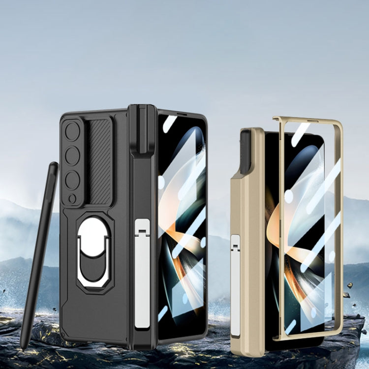 For Samsung Galaxy Z Fold4 GKK Integrated Magnetic Folding Phone Case with Pen Case(Green) - free shipping - PMC TechLife - Order now!
