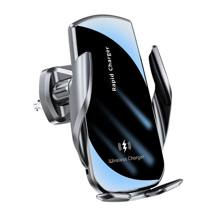 V5 15W Smart Induction Wireless Charger Car Phone Holder(Black) - Wireless Charger Holders by PMC TechLife | Online Shopping South Africa | PMC TechLife