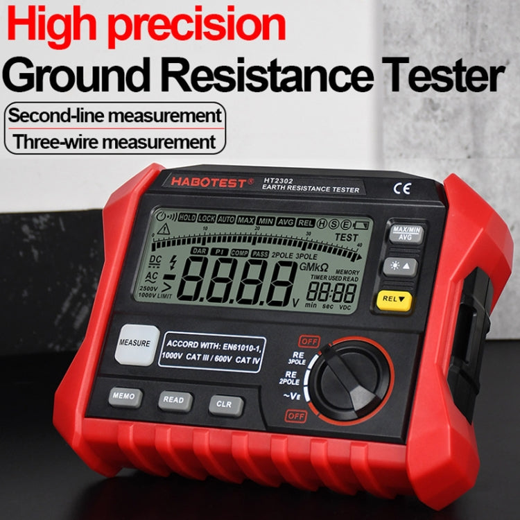 HABOTEST HT2302 Multifunctional Digital Display Grounding Resistance Tester - free shipping - PMC TechLife - Order now!