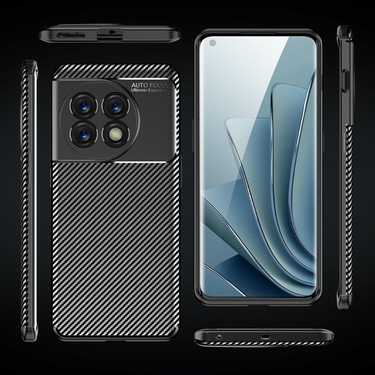 For OnePlus 11 5G Carbon Fiber Texture Shockproof TPU Phone Case(Black) - OnePlus Cases by PMC Jewellery | Online Shopping South Africa | PMC Jewellery