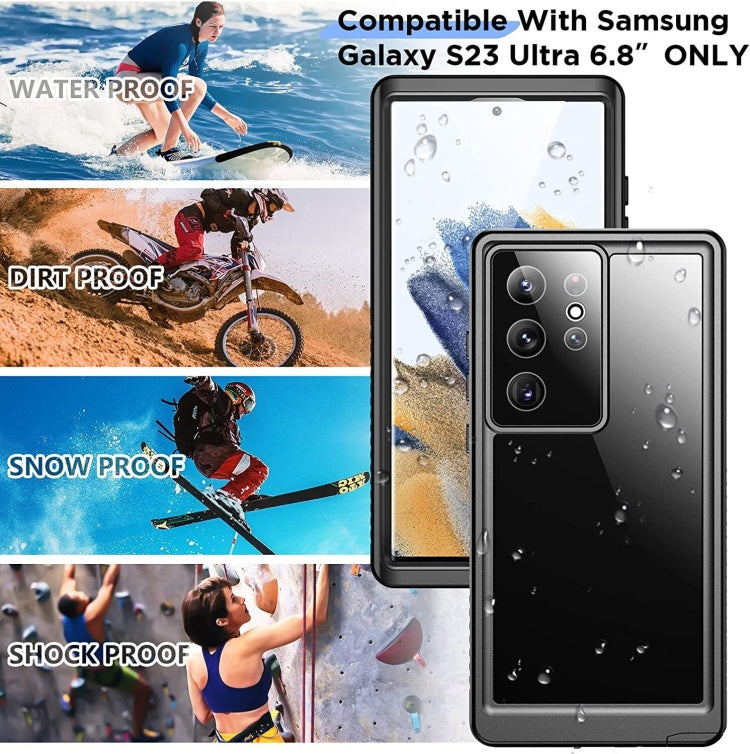 For Samsung Galaxy S23 Ultra 5G RedPepper 360 Full Body Life Waterproof Phone Case(Black) - Galaxy S23 Ultra 5G Cases by RedPepper | Online Shopping South Africa | PMC Jewellery | Buy Now Pay Later Mobicred