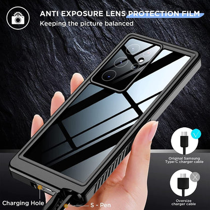 For Samsung Galaxy S23 Ultra 5G RedPepper 360 Full Body Life Waterproof Phone Case(Black) - Galaxy S23 Ultra 5G Cases by RedPepper | Online Shopping South Africa | PMC Jewellery | Buy Now Pay Later Mobicred