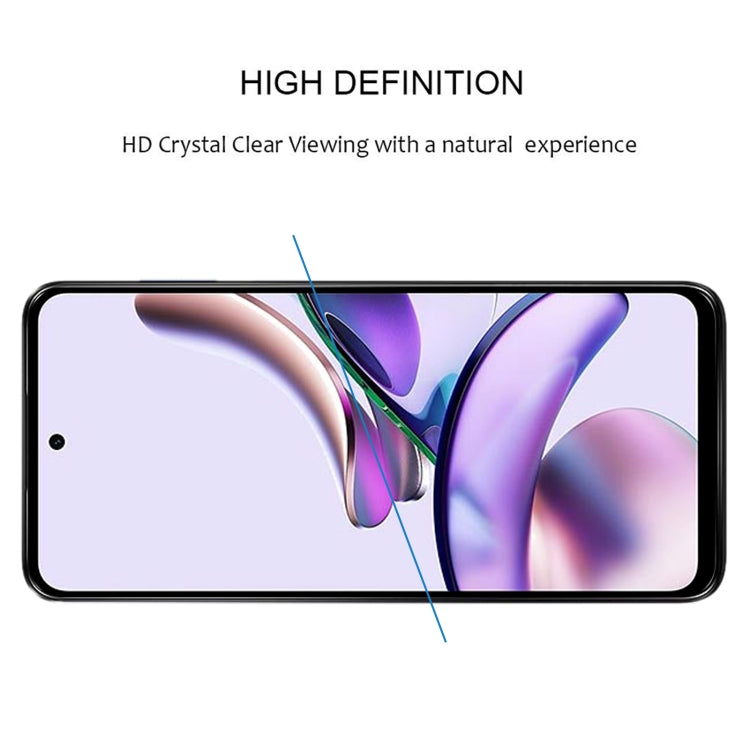 For Motorola Moto G13 Full Glue Full Cover Screen Protector Tempered Glass Film - Motorola Tempered Glass by PMC Jewellery | Online Shopping South Africa | PMC Jewellery