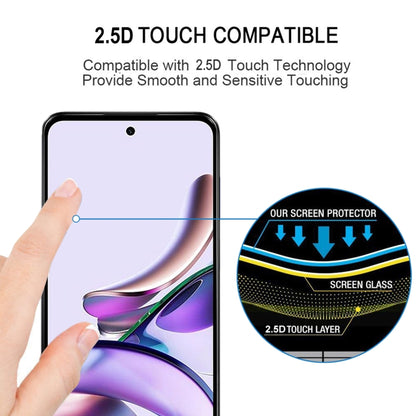 For Motorola Moto G13 Full Glue Full Cover Screen Protector Tempered Glass Film - Motorola Tempered Glass by PMC Jewellery | Online Shopping South Africa | PMC Jewellery