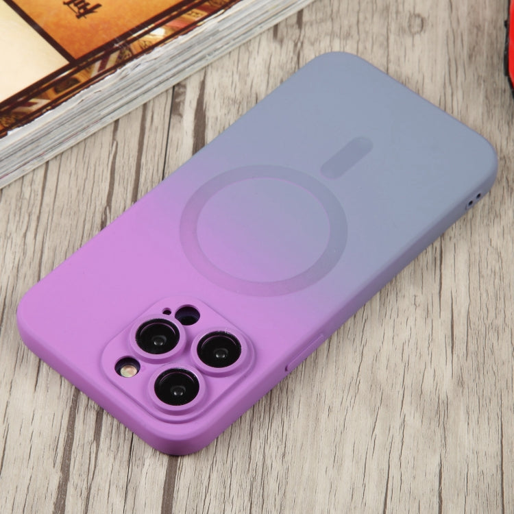 For iPhone 14 Pro Max Liquid TPU Silicone Gradient MagSafe Phone Case(Purple) - iPhone 14 Pro Max Cases by PMC TechLife | Online Shopping South Africa | PMC TechLife