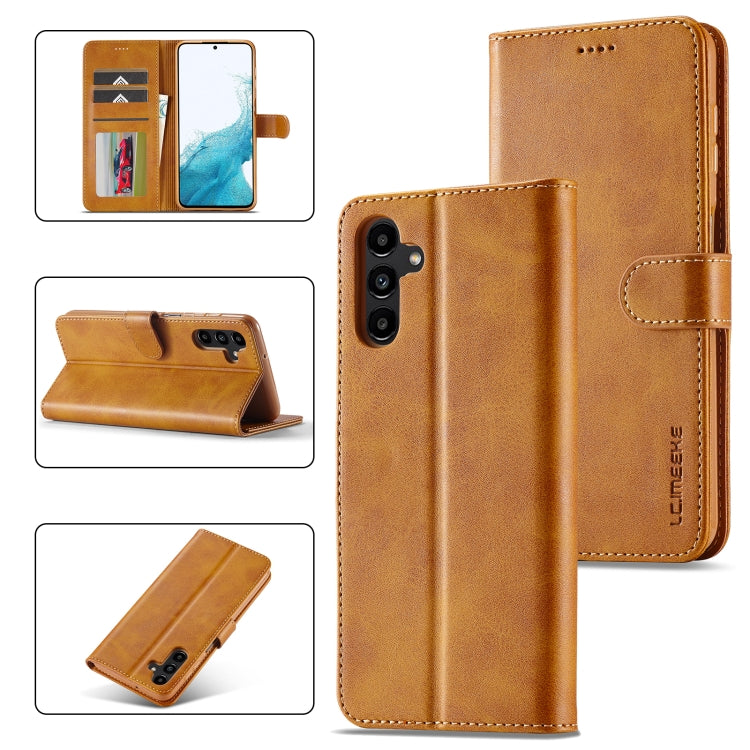 For Samsung Galaxy A34 5G LC.IMEEKE Calf Texture Leather Phone Case(Brown) - free shipping - PMC TechLife - Order now!