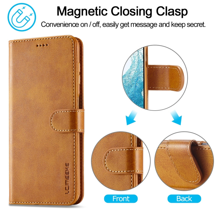 For Samsung Galaxy A34 5G LC.IMEEKE Calf Texture Leather Phone Case(Brown) - free shipping - PMC TechLife - Order now!