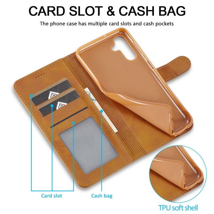 For Samsung Galaxy A34 5G LC.IMEEKE Calf Texture Leather Phone Case(Brown) - free shipping - PMC TechLife - Order now!