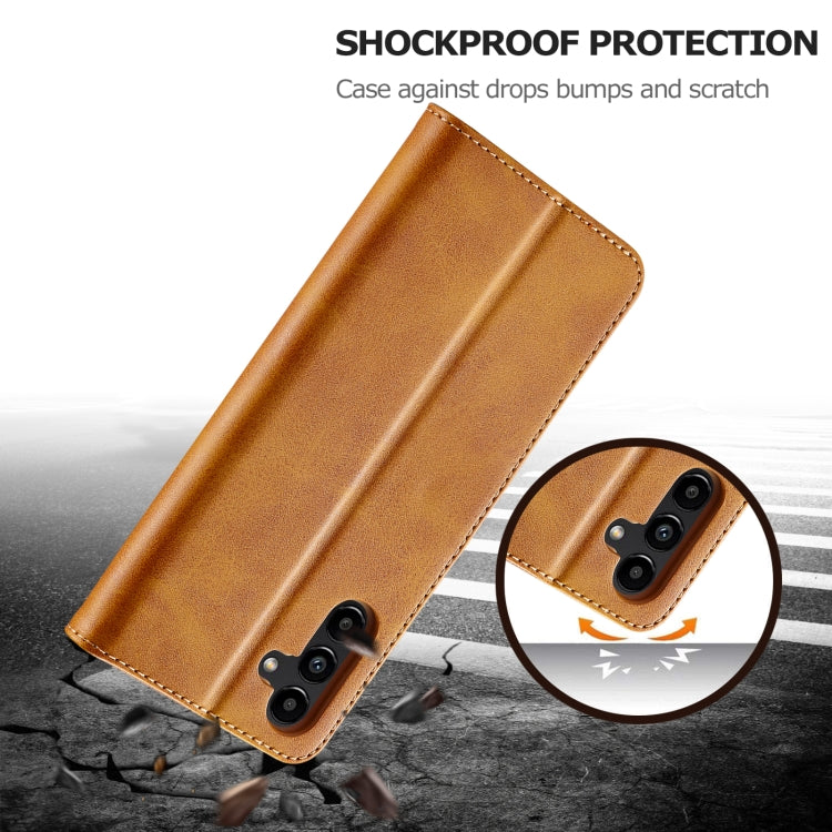 For Samsung Galaxy A34 5G LC.IMEEKE Calf Texture Leather Phone Case(Brown) - free shipping - PMC TechLife - Order now!