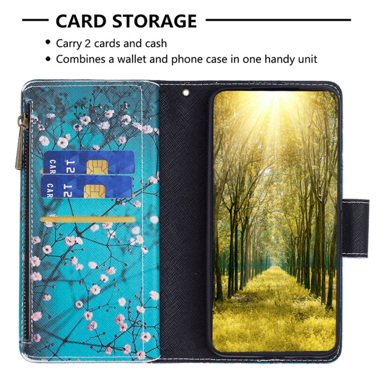 For Xiaomi Redmi 12C Colored Drawing Pattern Zipper Leather Phone Case(Plum Blossom) - free shipping - PMC TechLife - Order now!