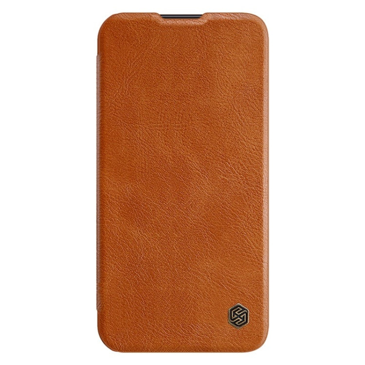 For Samsung Galaxy S23 5G NILLKIN QIN Series Pro Sliding Camera Cover Design Leather Phone Case(Brown) - Galaxy S23 5G Cases by NILLKIN | Online Shopping South Africa | PMC Jewellery | Buy Now Pay Later Mobicred