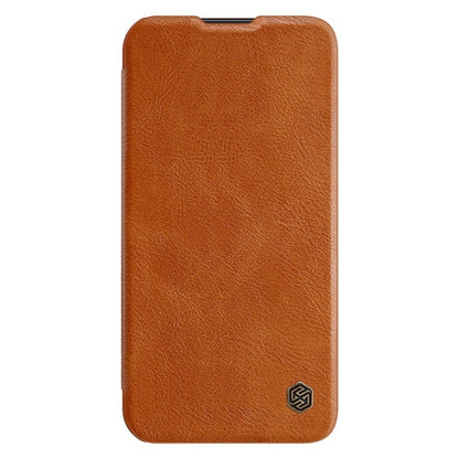 For Samsung Galaxy S23 5G NILLKIN QIN Series Pro Sliding Camera Cover Design Leather Phone Case(Brown) - Galaxy S23 5G Cases by NILLKIN | Online Shopping South Africa | PMC Jewellery | Buy Now Pay Later Mobicred