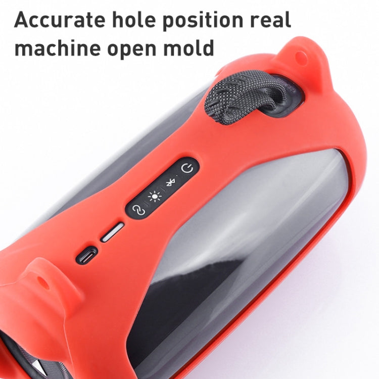 For JBL Pulse 5 Colorful Light Effect Bluetooth Speaker Silicone Case with Shoulder Strap(Red) - Protective Case by PMC TechLife | Online Shopping South Africa | PMC TechLife