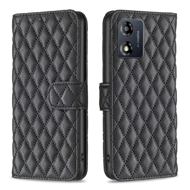 For Motorola Moto E13 4G Diamond Lattice Wallet Leather Flip Phone Case(Black) - free shipping - PMC TechLife - Order now!