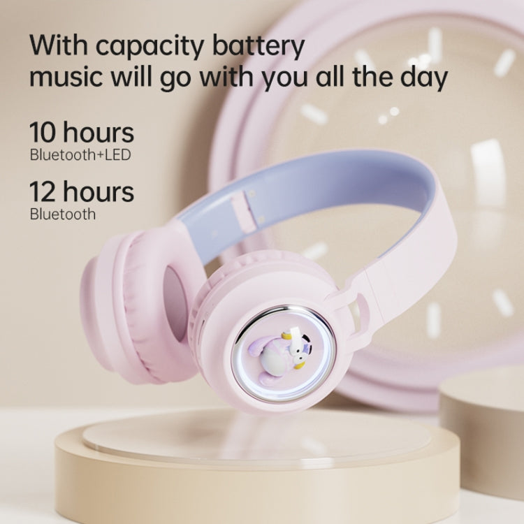 Q1 Headphones Monster Kids Over-Ear Bluetooth Earphones(Apricot) - Headset & Headphone by PMC Jewellery | Online Shopping South Africa | PMC Jewellery