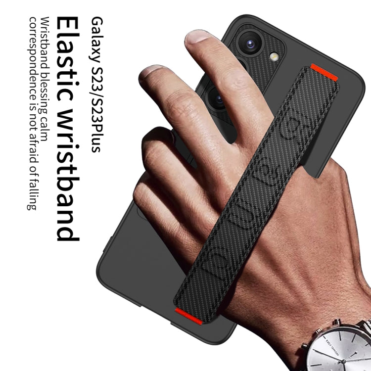 For Samsung Galaxy S23+ 5G GKK Ultra-thin Wristband Shockproof Phone Case with Holder(Green) - Galaxy S23+ 5G Cases by GKK | Online Shopping South Africa | PMC TechLife